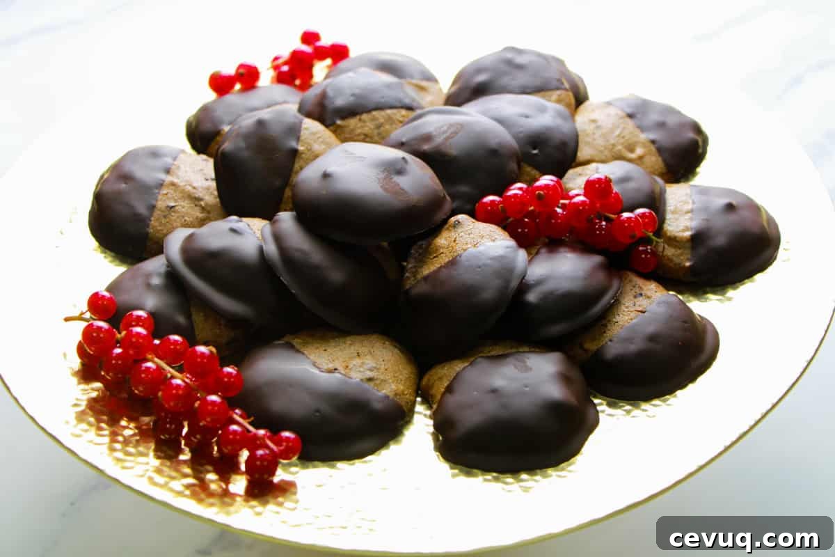 Smothered in dark chocolate - vegan and gluten free cookies