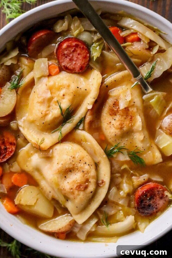 pierogi and sausage soup