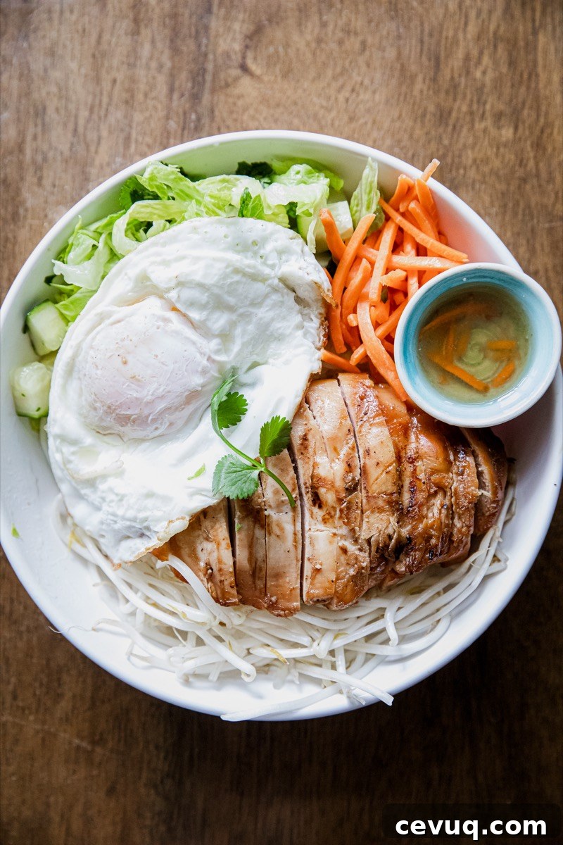 Traeger-Smoked Chicken Vermicelli Bowls with Fresh Herbs 3 Chicken Vermicelli Bowl