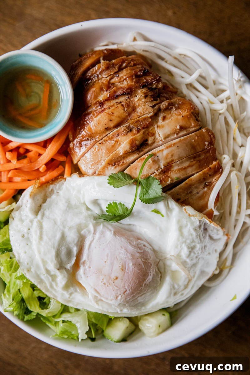 Traeger-Smoked Chicken Vermicelli Bowls with Fresh Herbs 6 Vietnamese Chicken Vermacelli Bowl