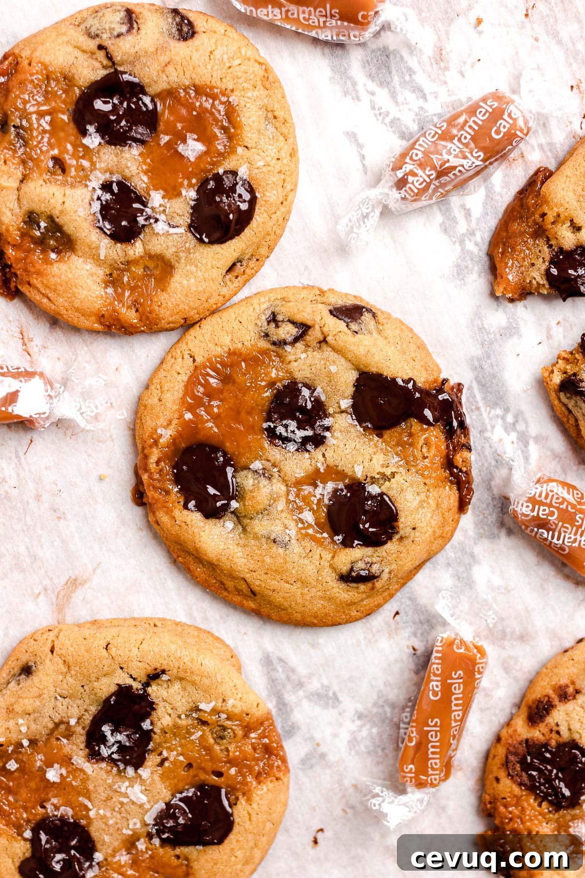 Caramel chocolate chip cookie