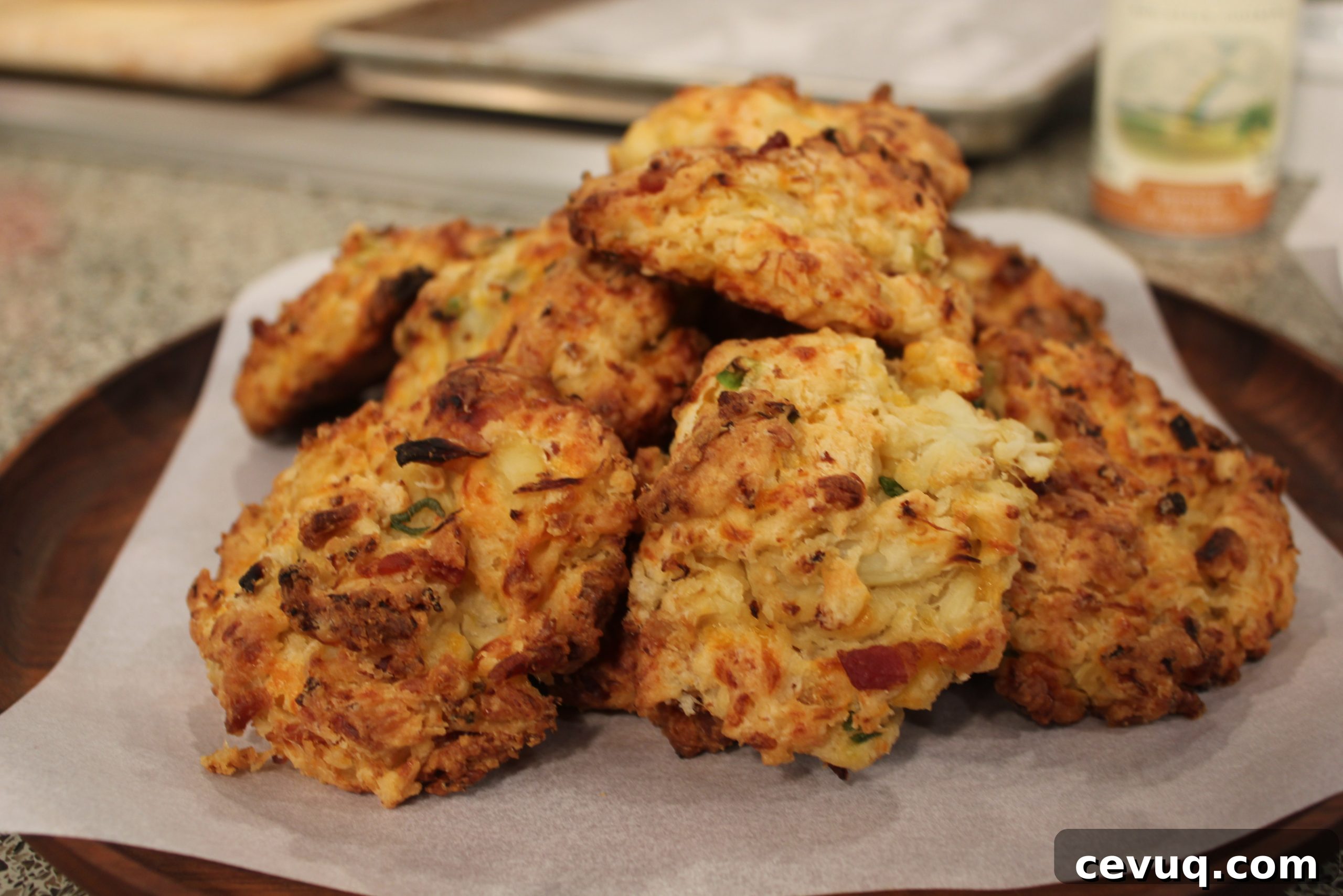 Cauliflower Drop Biscuits with Cheddar, Bacon and Green Onion from Josie’s Organics