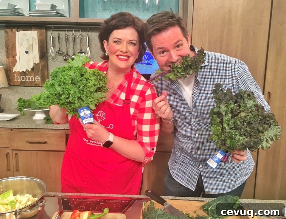 Chadwick Boyd and Lori Taylor with kale