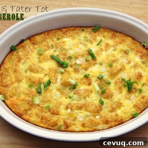 Sausage and Tater Tot Breakfast Casserole