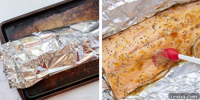 images showing how to make salmon in foil packets