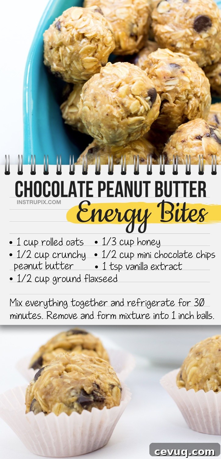 Quick, easy and healthy snack ideas for kids! These peanut butter energy bites are perfect for on the go and kids who play sports. Also great for school classroom snacks and lunches! Your toddlers, kids, teenagers and picky eaters will love this simple and cheap on the go snack idea. #snackideas #energybites #energyballs #healthysnacksforkids