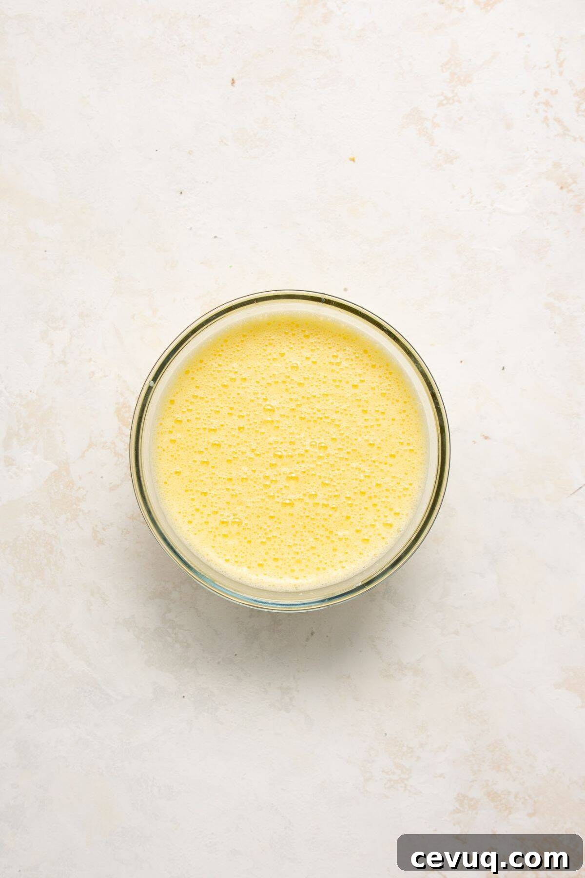 Blended eggs and cottage cheese mixture for high-protein breakfast sandwiches.