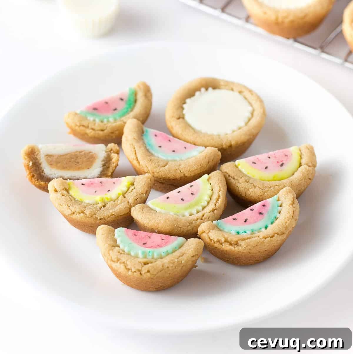 Watermelon Cookie Cups