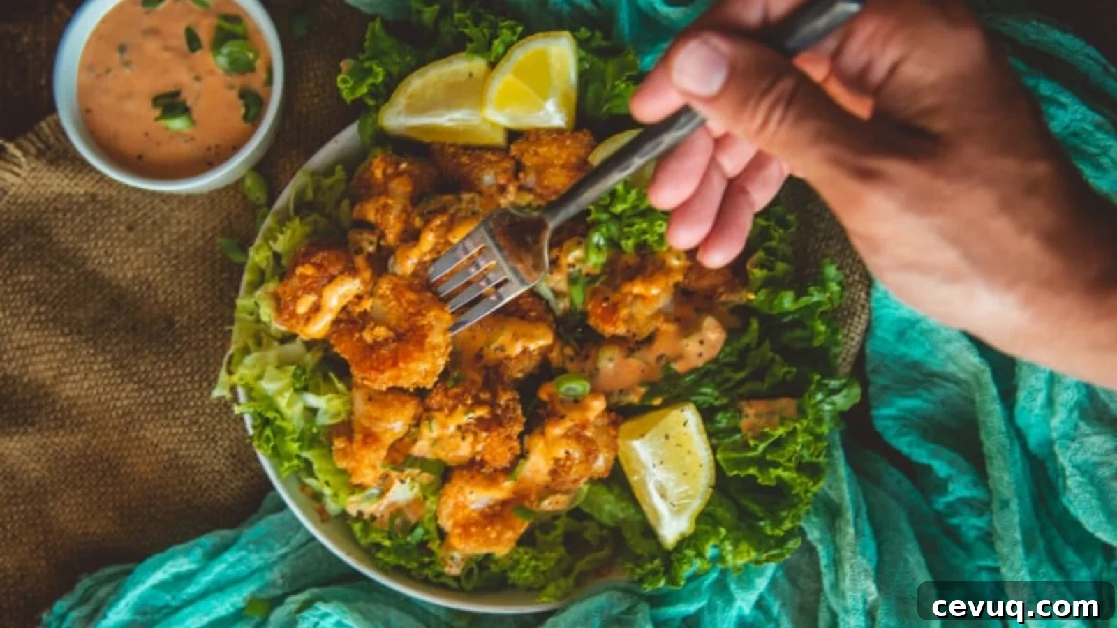 Air fryer bang bang shrimp tossed in spicy creamy sauce.