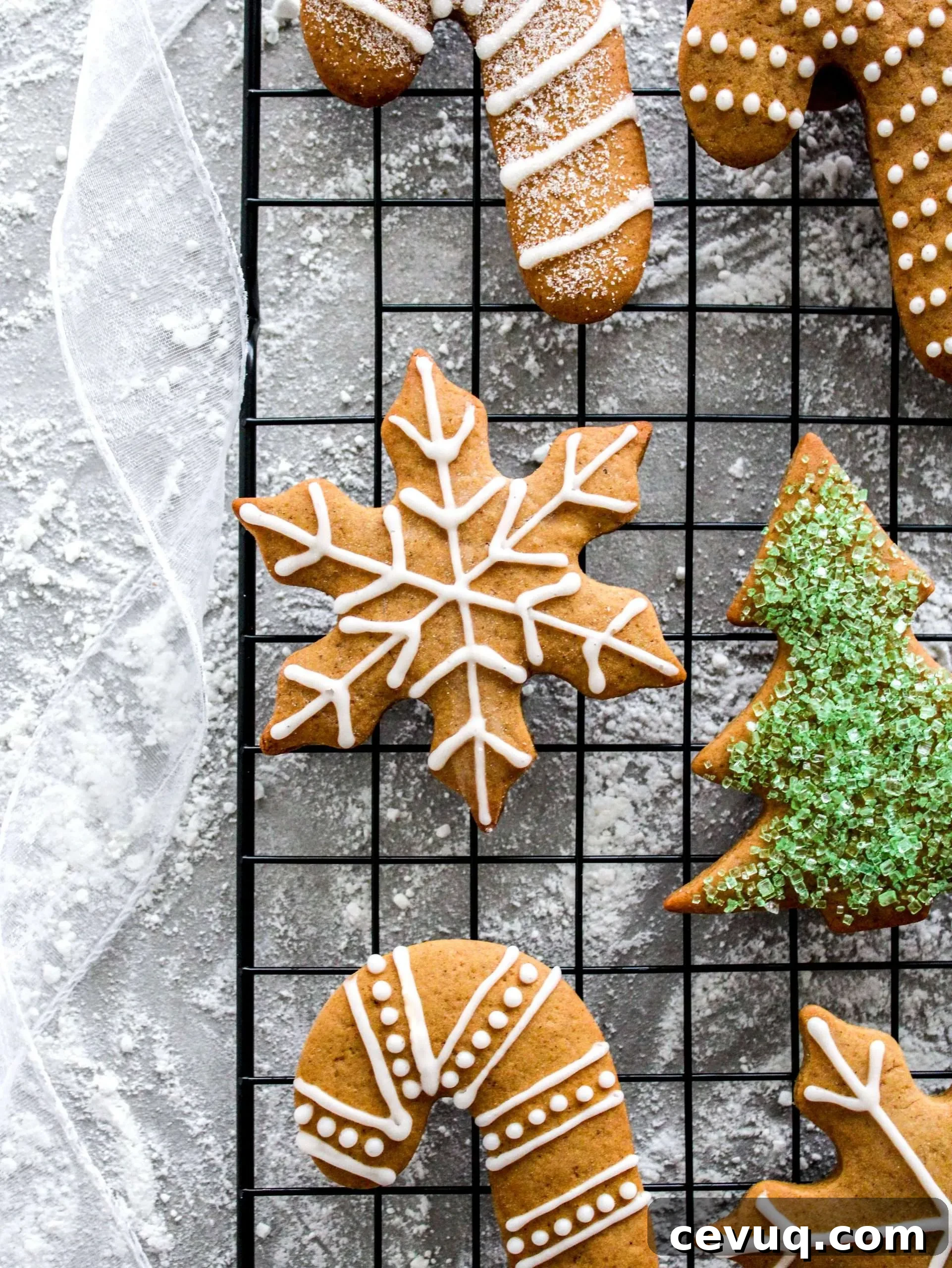 decorated gingerbread cookies on wire rack (9)