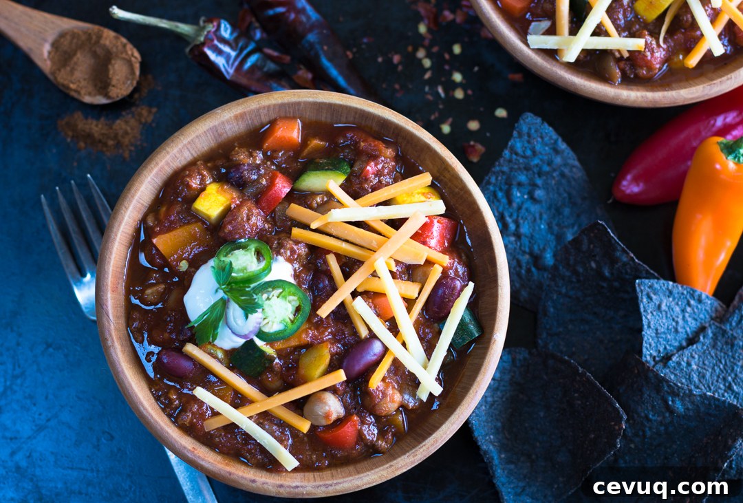 Bowl of chili for winter night