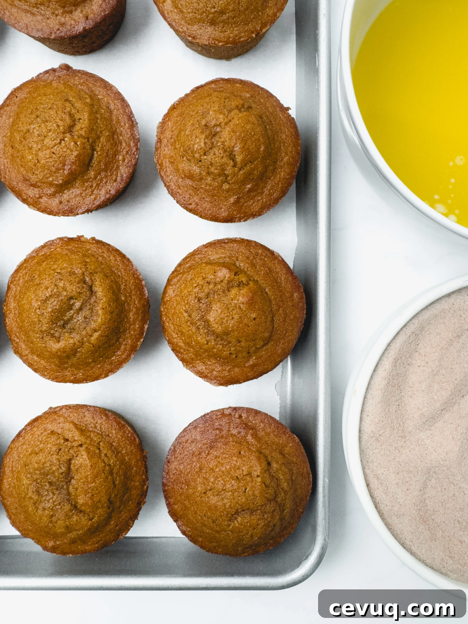 Finished pumpkin donut muffins