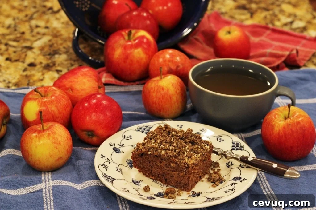 Tea and Apple Buckwheat Crumble Cake