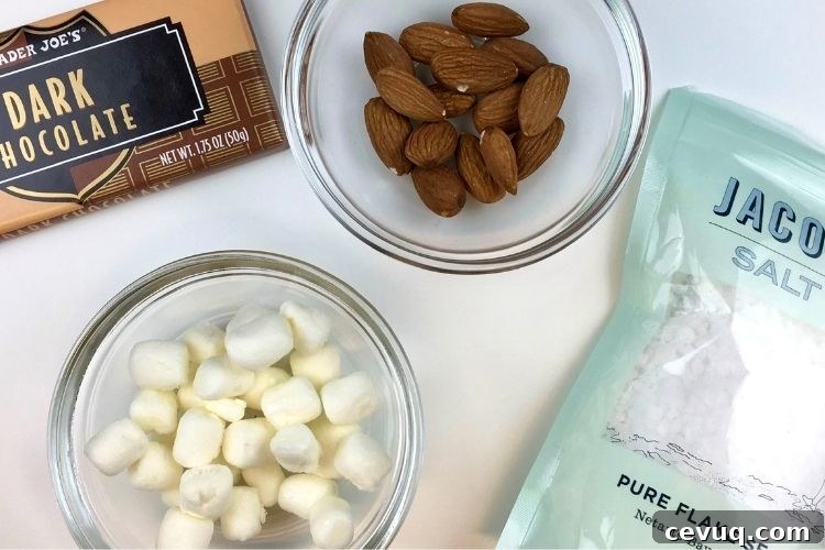Ingredients for the Easy Homemade Chocolate Bars