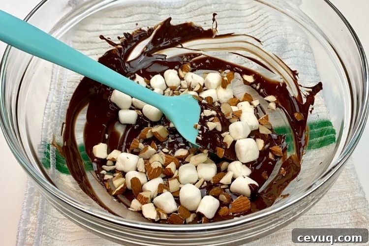 All ingredients in a bowl for the easy homemade chocolate bars