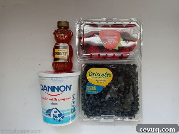 Red White and Blue Popsicle Ingredients