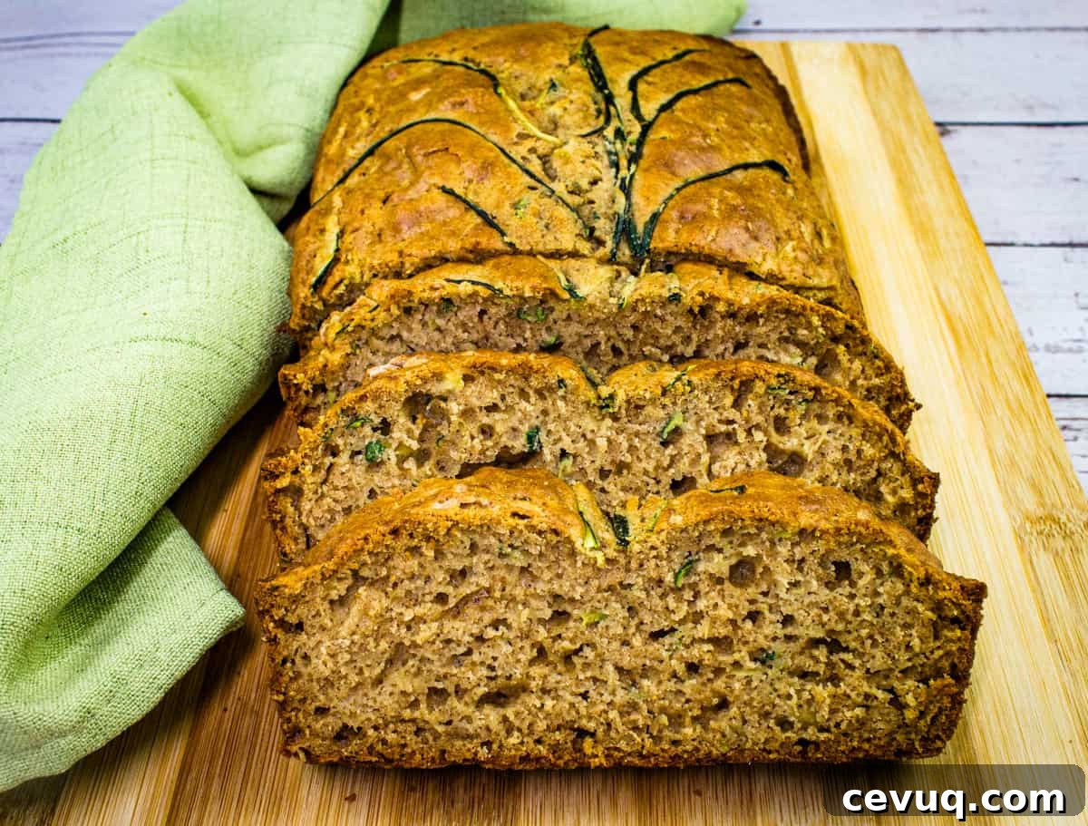 Sliced Zucchini Bread.