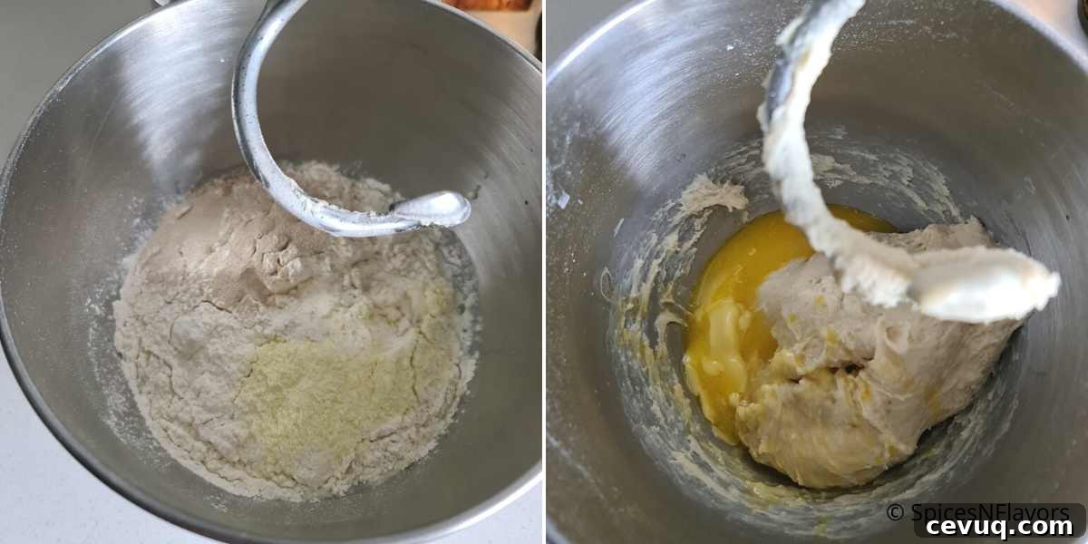 knead the bread in the bowl of a stand mixer