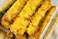 Crispy Oven-Baked Zucchini Sticks with Parmesan Dipping Sauce