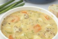 Hearty Cheeseburger Soup with Cheddar