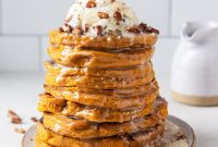 Pumpkin Pancakes with Pecan Glaze