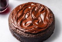 Red Wine Chocolate Cake (Single-Layer Recipe)