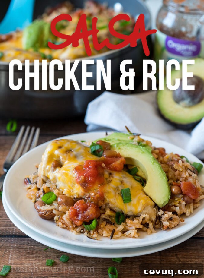 My family went nuts for this Salsa Chicken Rice Skillet! Fresh organic ingredients and a complete meal that was ready in less than 30 minutes!
