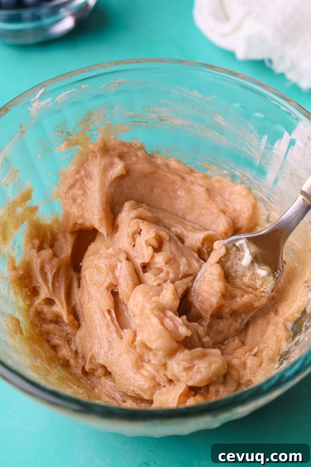 Cinnamon honey butter for blueberry cornbread.