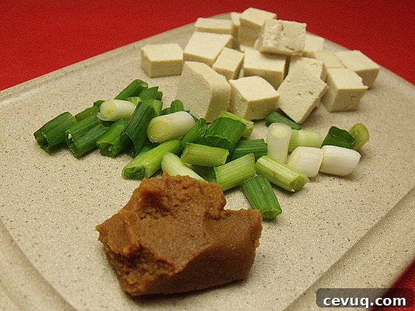 Easy Miso Soup ingredients