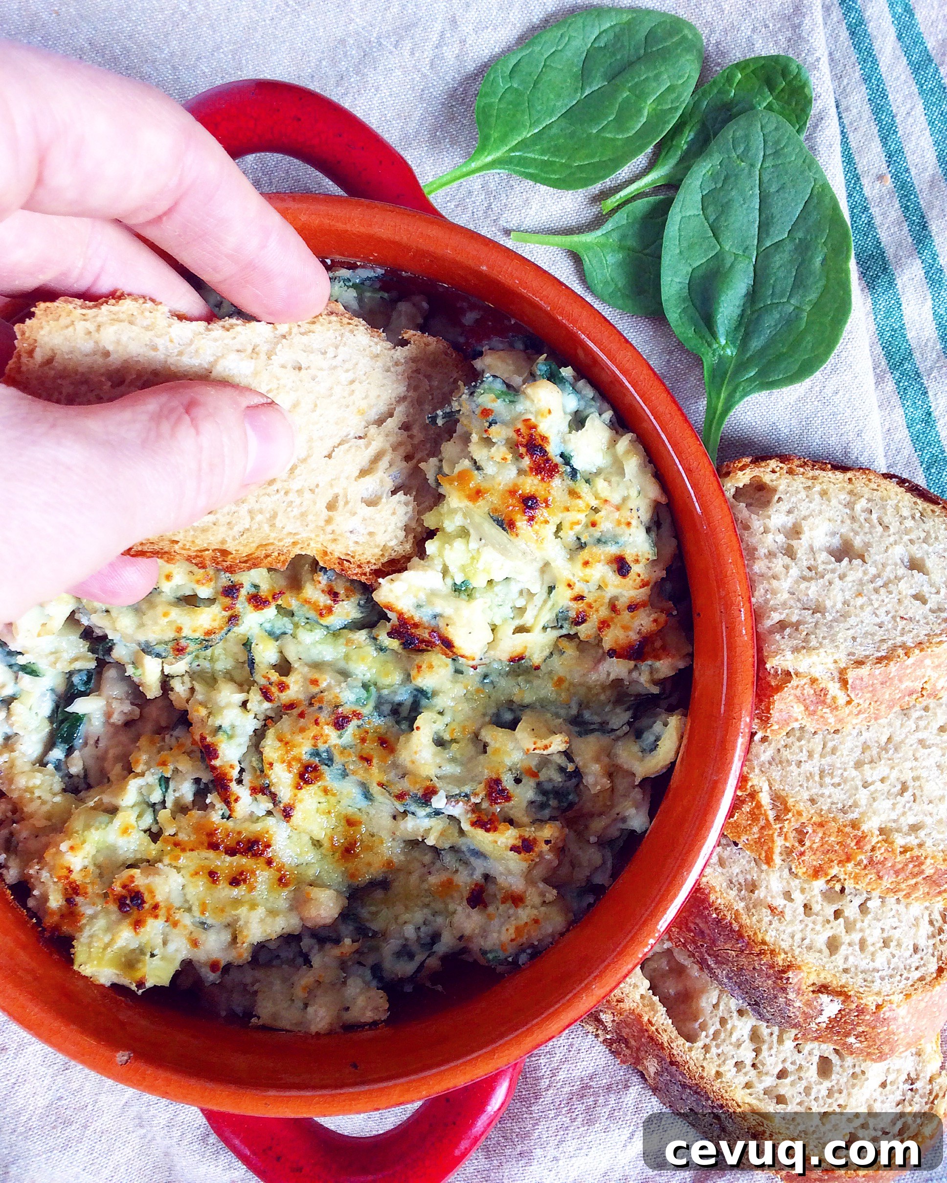 Spinach & Artichoke White Bean Dip