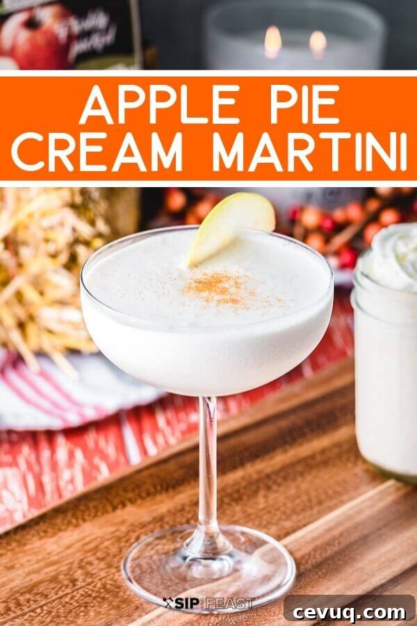 Apple pie martini Pinterest image.