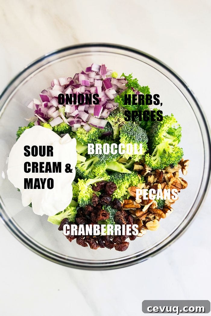 How to Make Broccoli Salad- Ingredients