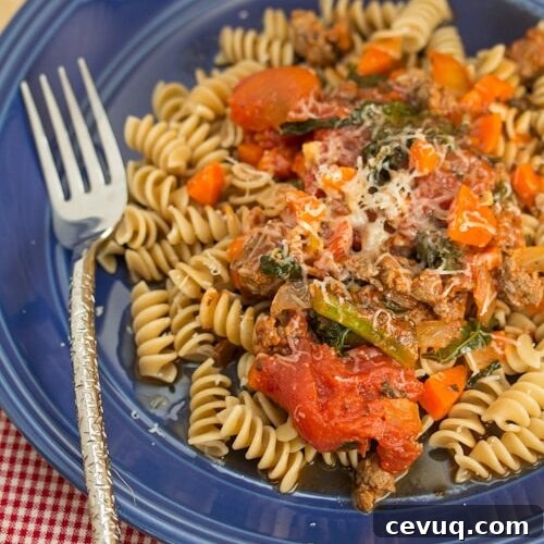 Rotini with Beefy Kale Ragù