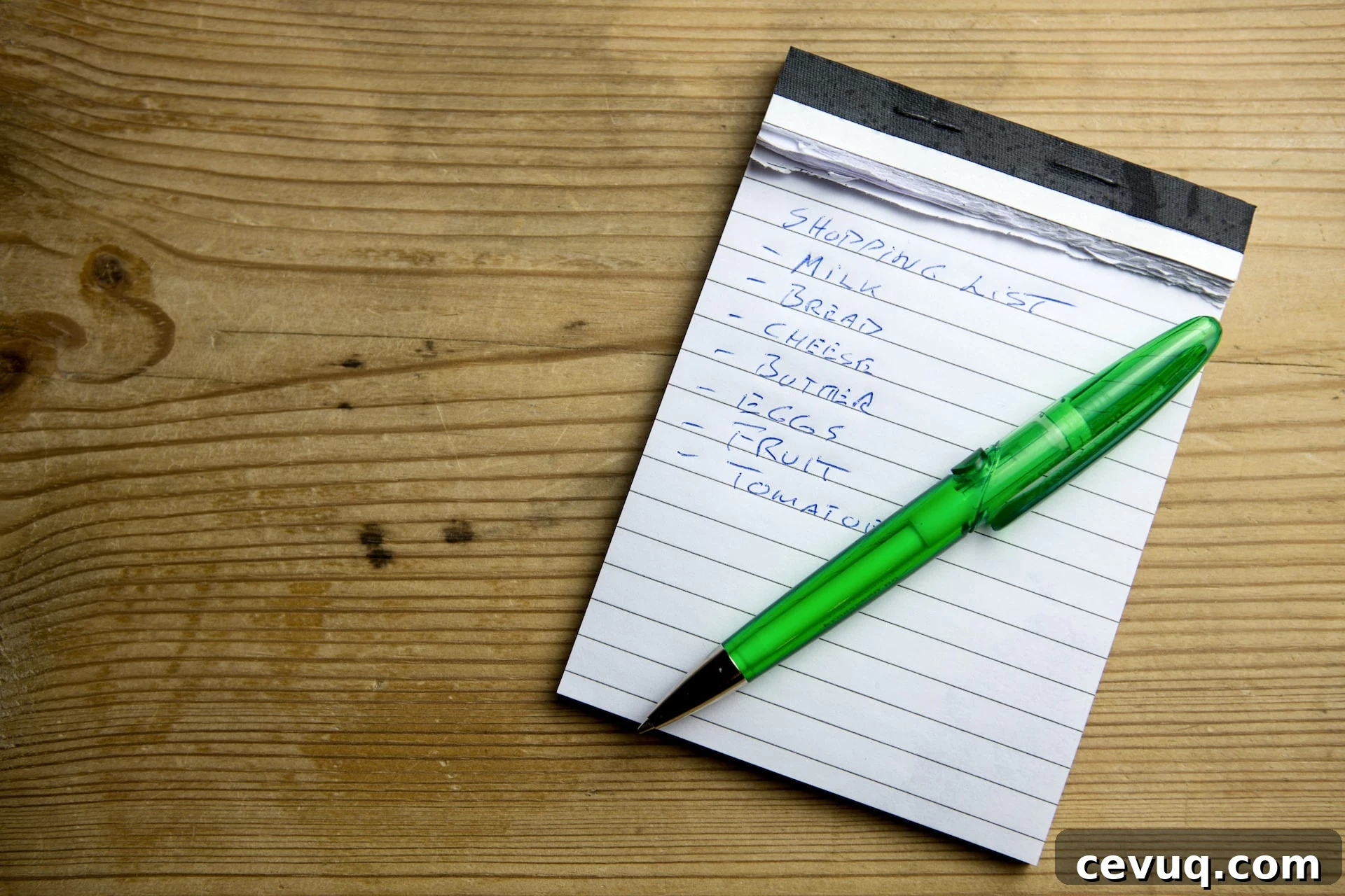 Shopping list.