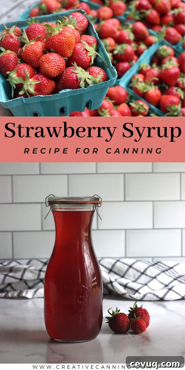 Homemade Strawberry Syrup Recipe for Pancakes & Desserts 9 Strawberry Syrup Recipe for Canning