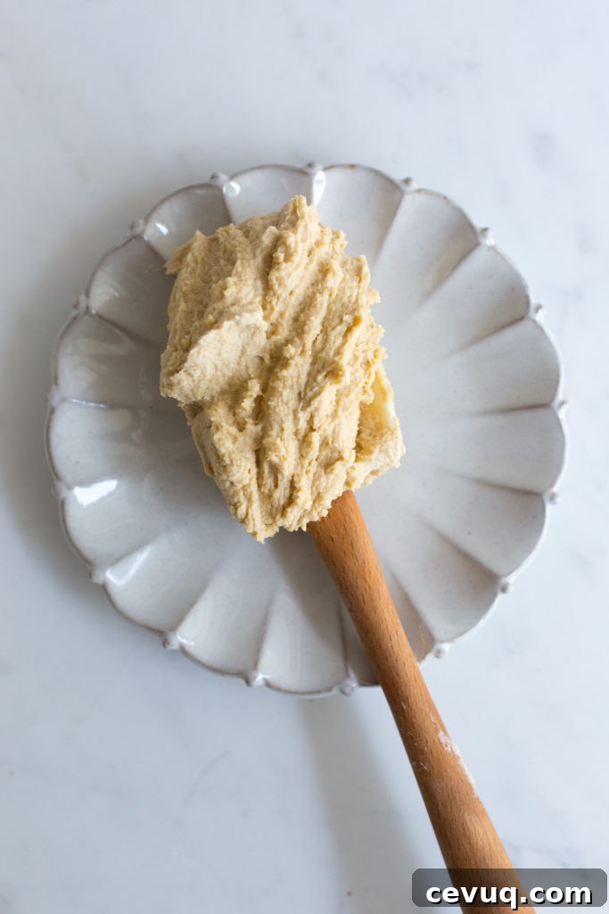 Tahini Pistachio White Chocolate Skillet Cookie with Rose 11 Creamed butter and sugar