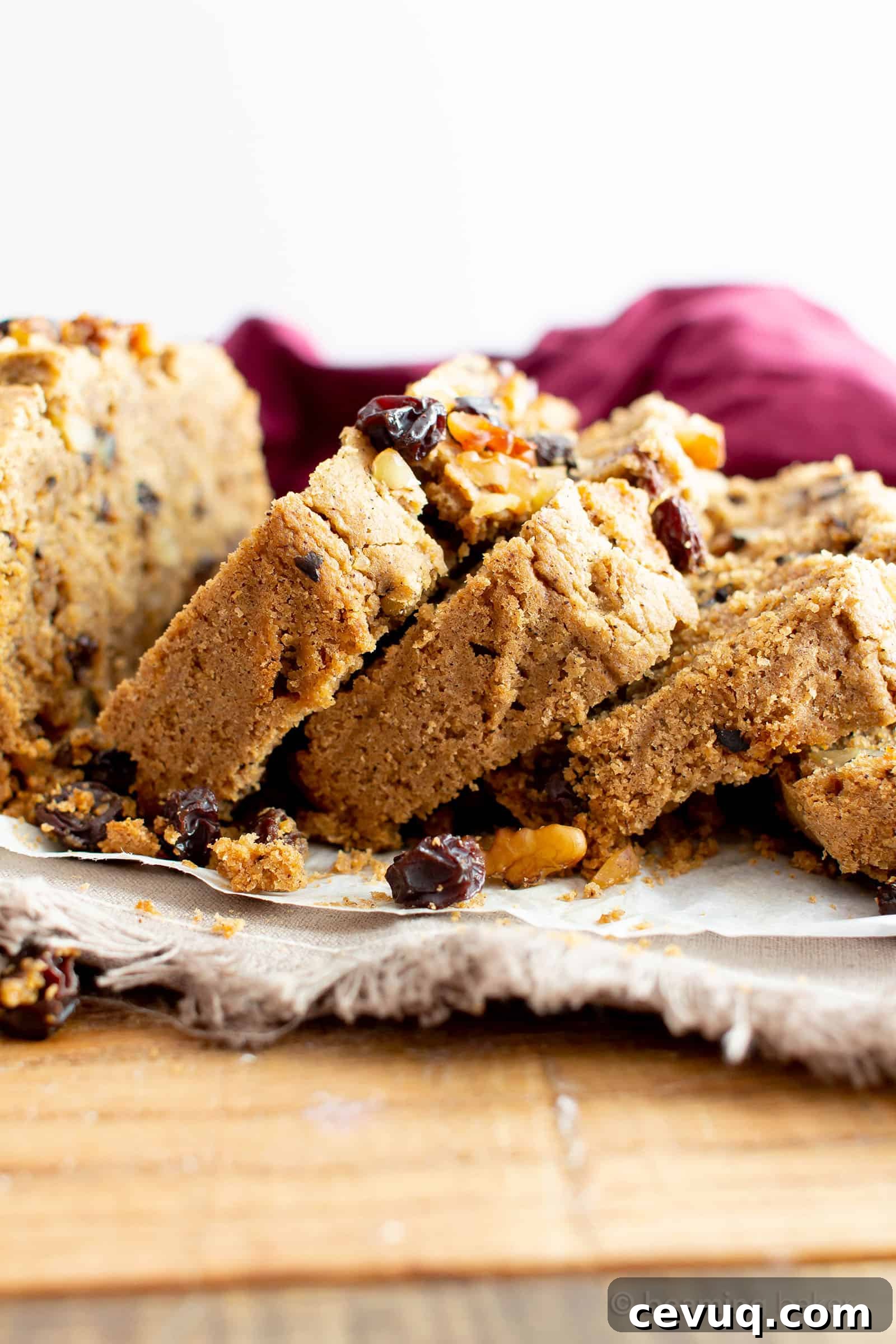 Vegan Cinnamon Raisin Quick Bread: moist and flavorful, perfect for breakfast.