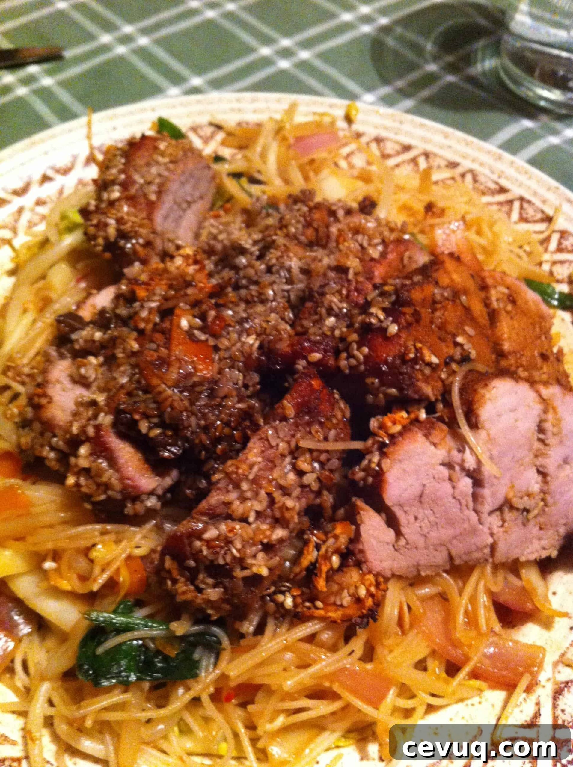 Gluten-Free Chinese-Style Roast Pork with Rice Noodles 2 pork fillet marinating