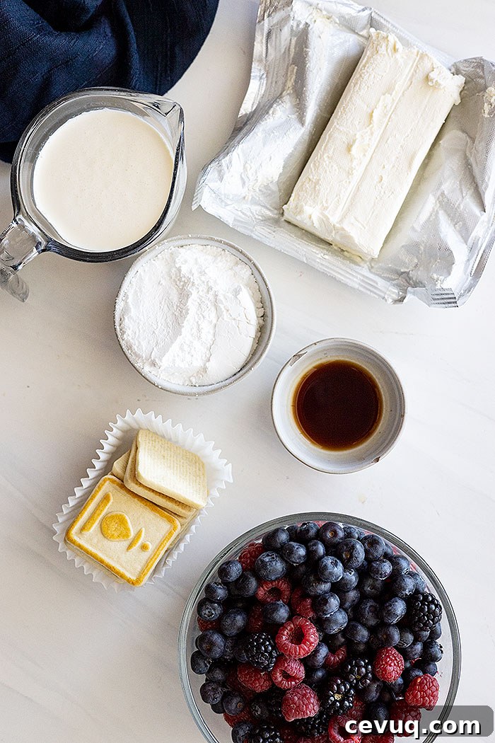 No Bake Berry Icebox Cake with Fresh Berries 3 Ingredients needed to make berry icebox cake.