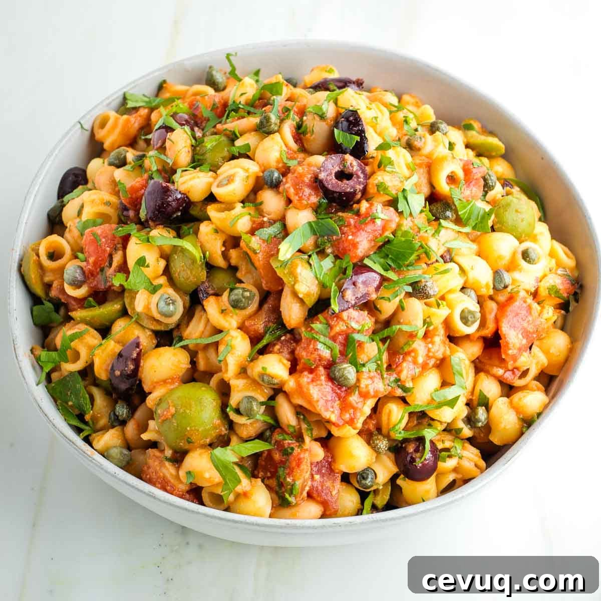 Vegan White Bean Puttanesca Pasta 11 img 28532 10