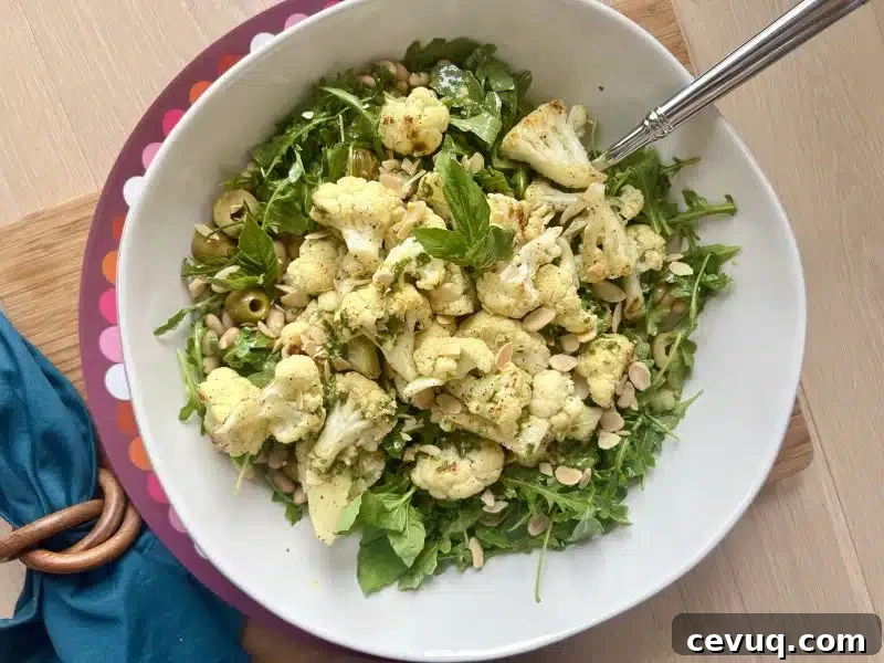 Roasted cauliflower salad