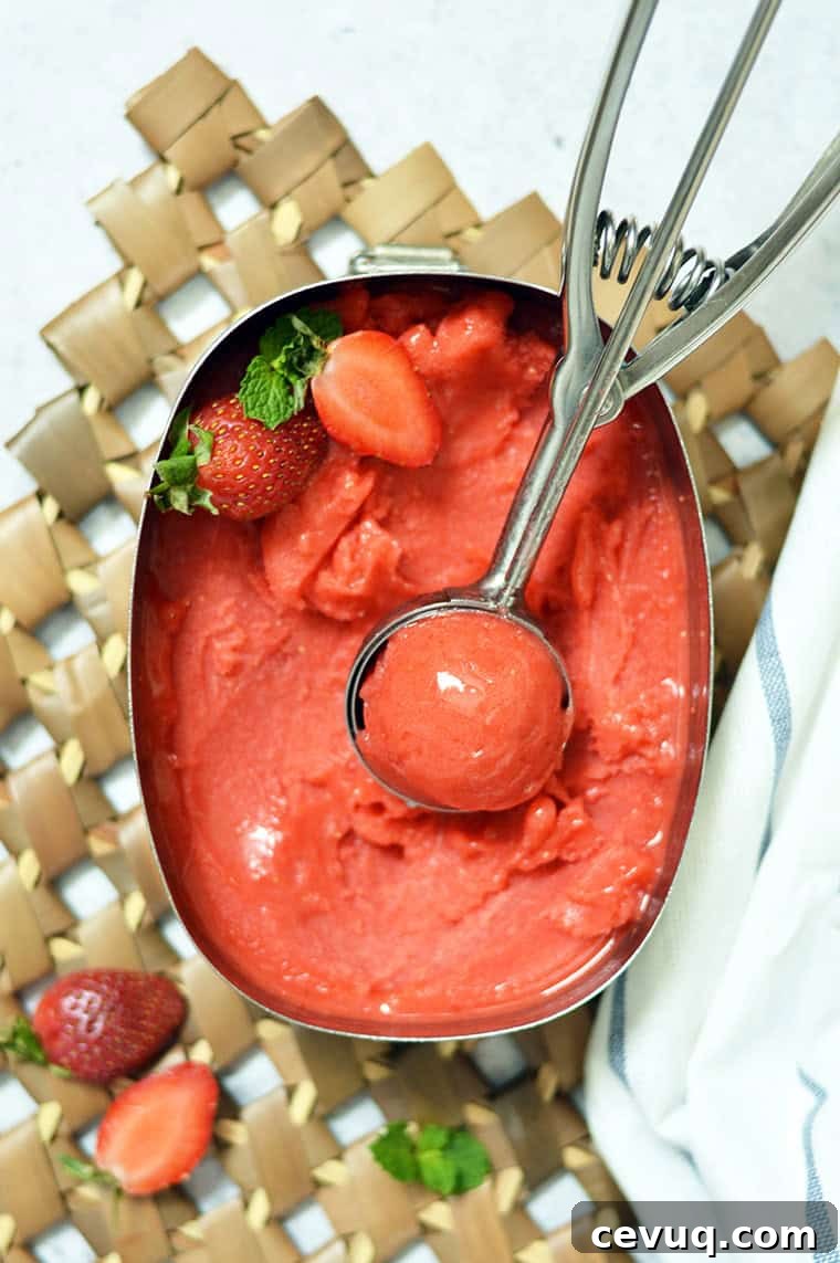 strawberry sorbet