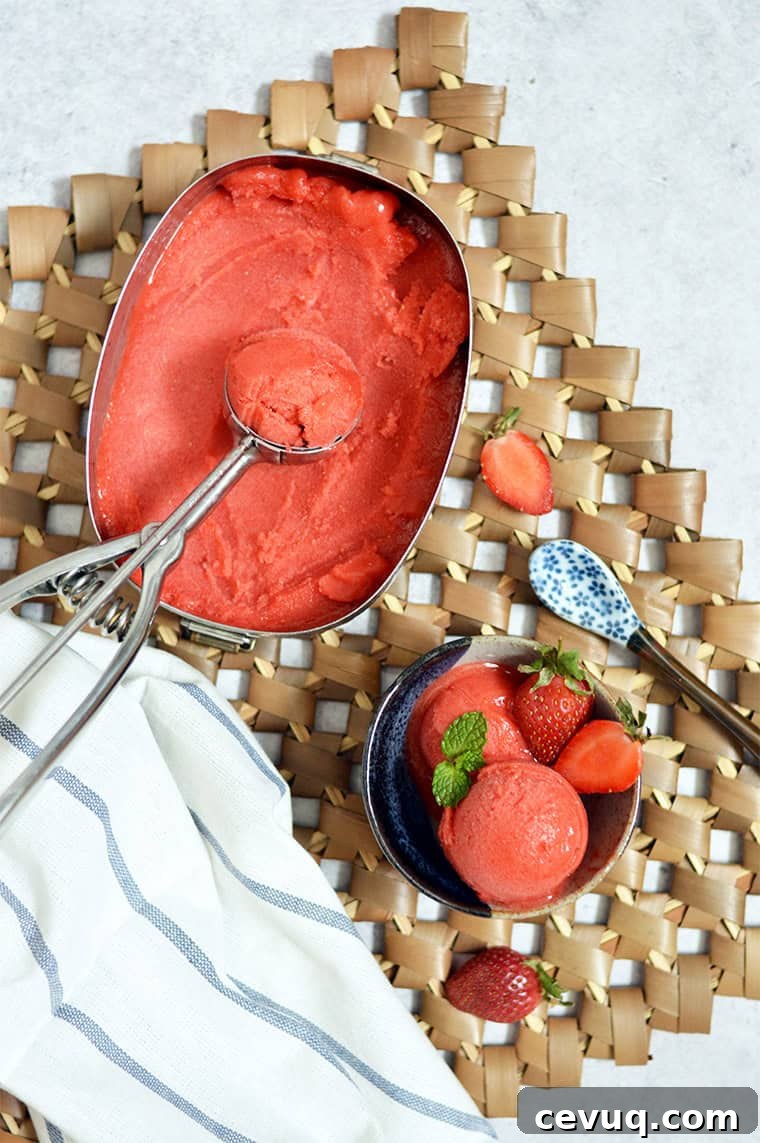 strawberry sorbet
