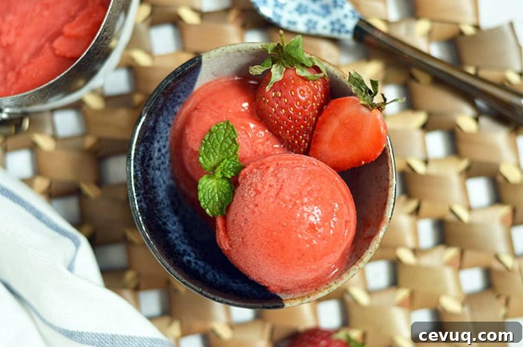 strawberry sorbet
