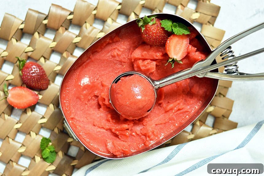 strawberry sorbet