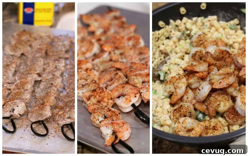 Healthy Grilled Shrimp Cocktail Pasta Salad