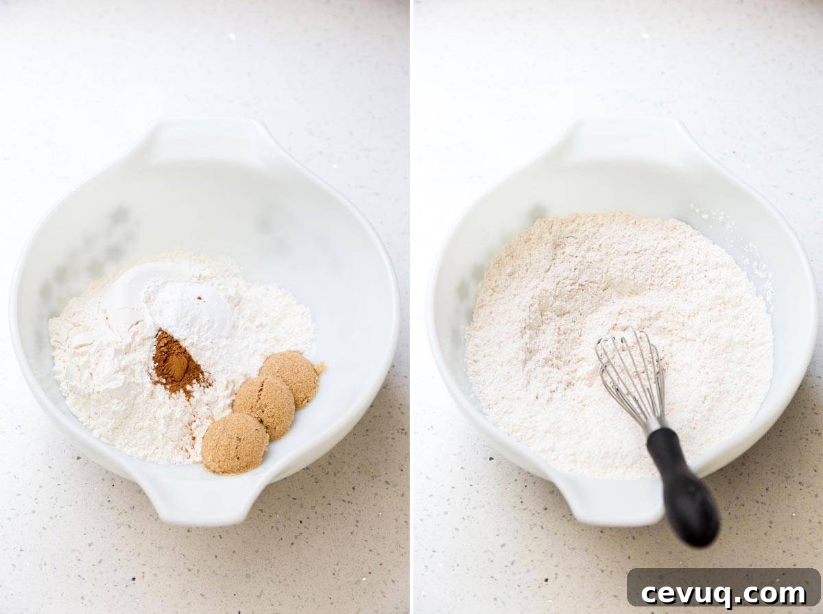 Fluffy Buttermilk Pumpkin Spice Pancakes 4 Mix together dry ingredients for pumpkin buttermilk pancakes.