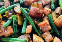 Blackstone Ham with Potatoes and Green Beans