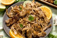 Crispy Slow Cooker Pork Carnitas with Orange and Lime
