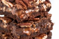 Chocolate Turtle Brownies with Caramel and Pecans